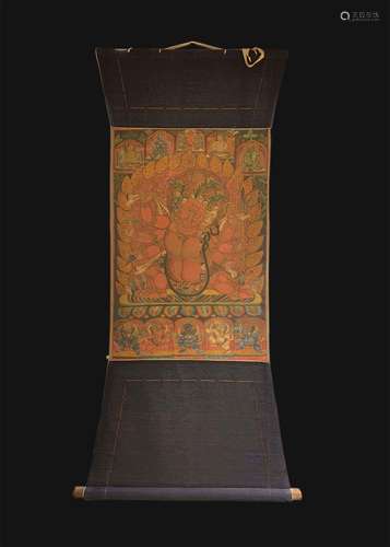 A QING DYNASTY TANGKA OF HAYAGRIVA