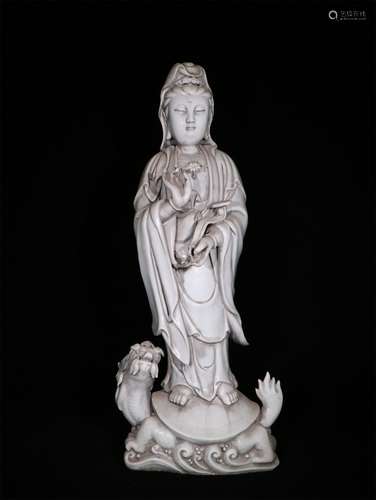 A QING DYNASTY  DEHUA KILN GUANYIN