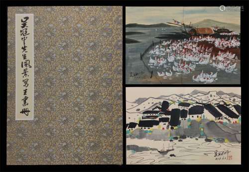 A CHINESE PAINTING ,WU GUANZHONG'S PICTURE ALBUM