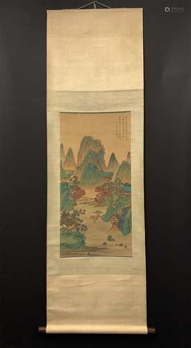 A CHINESE LANDSCAPE PAINTING, DONG BANGDA MARKED