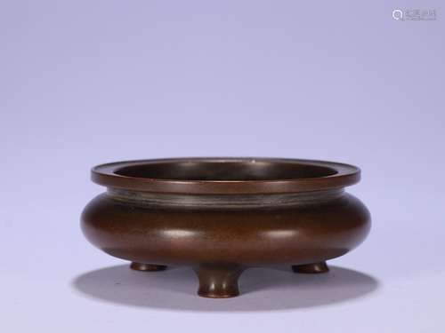 A Chinese Bronze Censer With Chen Qiaozhi Mark