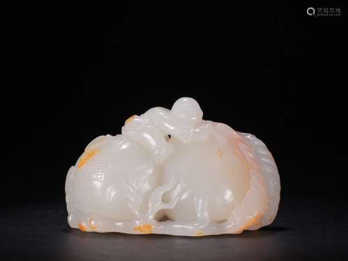 A Chinese Hetian Jade Ornament With Auspicious Pattern