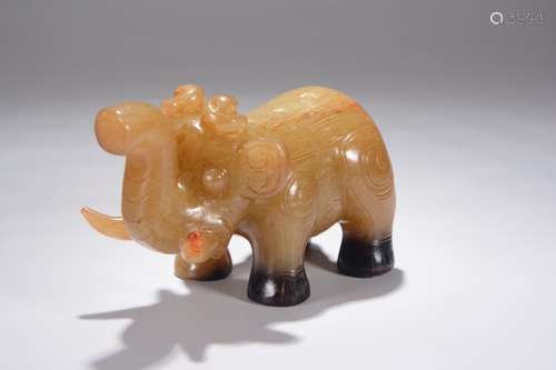 A Chinese Hetian Jade Ornament With Auspicious Pattern