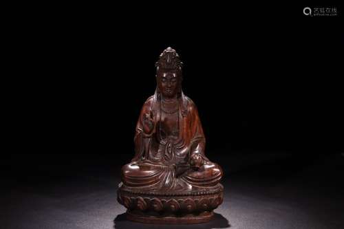 A Chinese Chenxiang Wood Guanyin Buddha