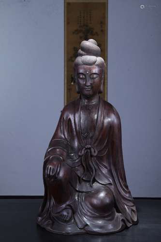 A Chinese Chenxiang Wood Guanyin Buddha