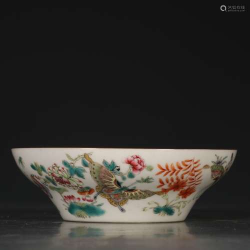 A Chinese Fen Cai Bowl With Auspicious Painting