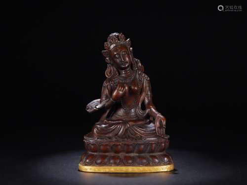 A Chinese Chenxiang Wood Guanyin Buddha