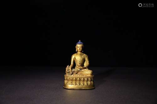 A Chinese Gilt Bronze Gautama Buddha