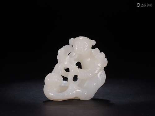 A Chinese Hetian Jade Pendant With Children Pattern