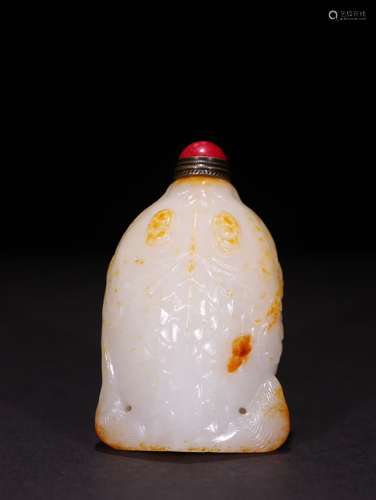 A Chinese Hetian Jade Snuff Bottle