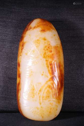 A Chinese Hetian Jade Seed Ornament