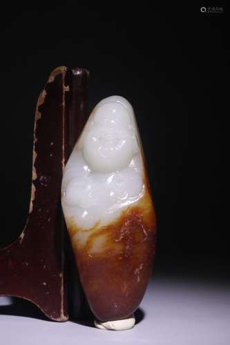 A Chinese Hetian Jade Figure Shaped Pendant