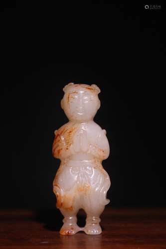 A Chinese Hetian Jade Figure Shaped Ornament