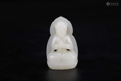 A Chinese Hetian Jade Guanyin Shaepd Pendant