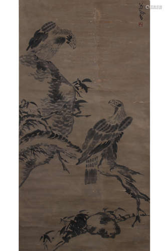 A Chinese Painting Of Eagle, Ba Da Shan Ren Mark