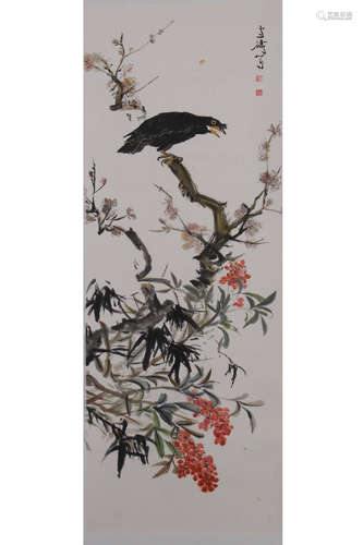 A Chinese Painting Of Floral&Bird, Wang Xuetao Mark