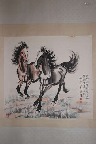 A Chinese Painting Of Horse, Xu Beihong Mark