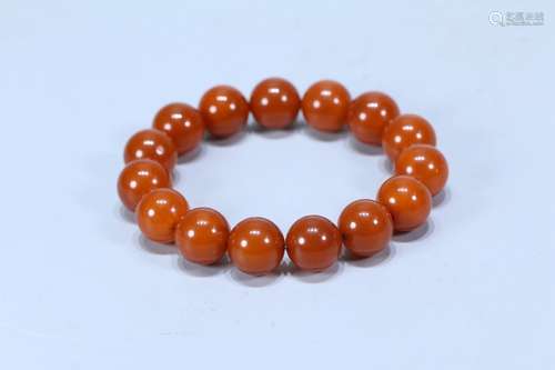 A Chinese Amber Bracelet