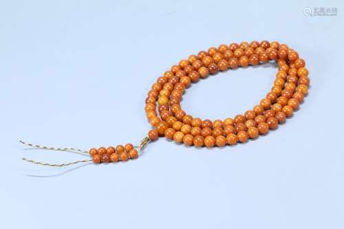 A Chinese Amber Rosary