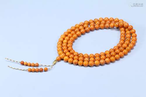 A Chinese Amber Rosary