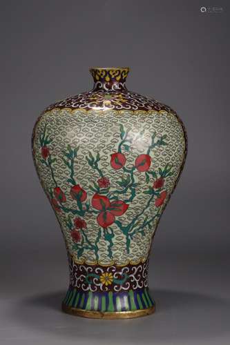 A Chinese Cloisonne Meiping Vase