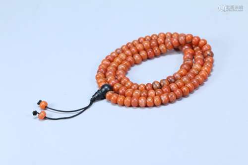 A Chinese Agate Rosary