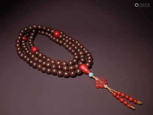 A Chinese Agarwood Rosary