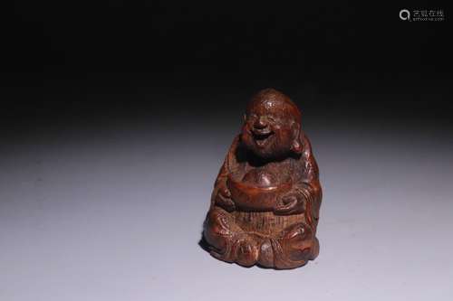 A Chinese Bamboo Figure Statue