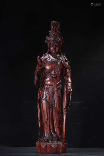 A Chinese Agarwood Guanyin Shaped Statue