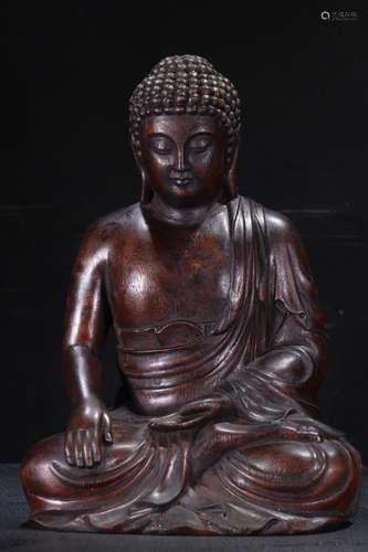 A Chinese Agarwood Gautama Buddha Statue