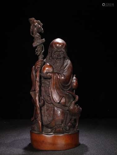 A Chinese Bamboo Figure Statue