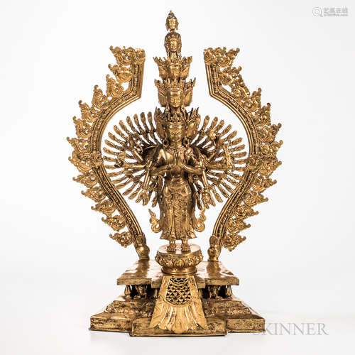 Gilt-bronzeFigureofThousand-armedAvalokitesvara