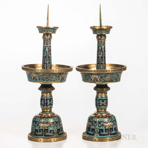 PairofCloisonneCandlesticks