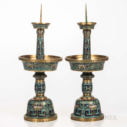 PairofCloisonneCandlesticks