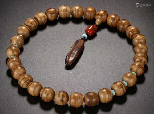 A KALIMANDAN CHENXIANG WOOD BRACELET&PENDANT