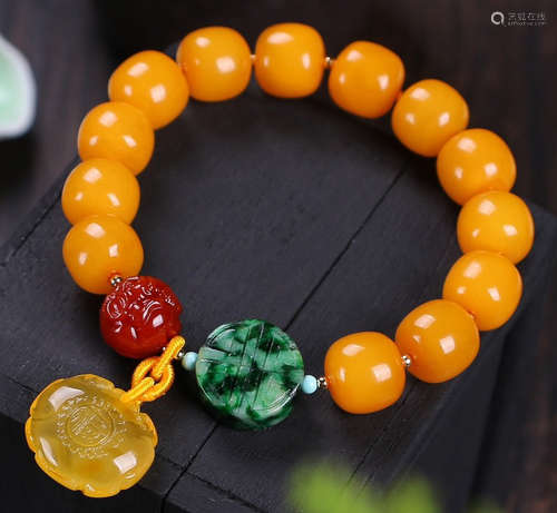 A BEESWAX CARVED BRACELET