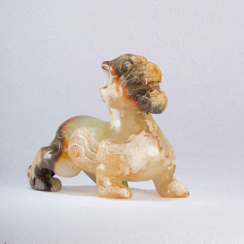 A Chinese Jade Carved Beast Ornament