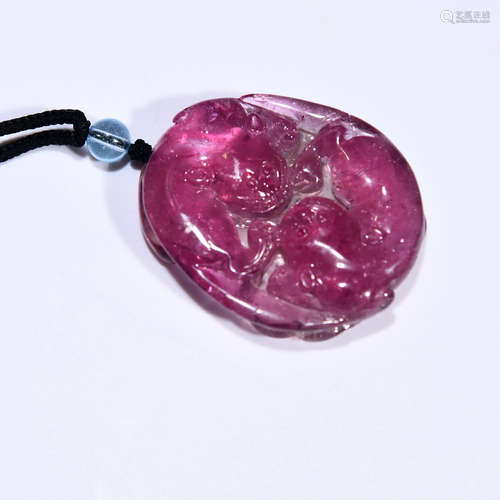 A Chinese Tourmaline Pendant