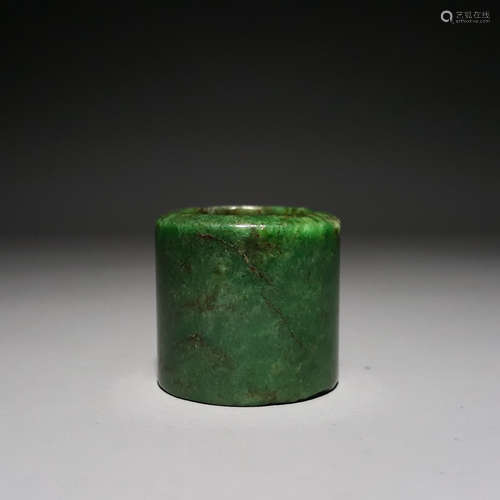 A Chinese Jadeite Fingerstall