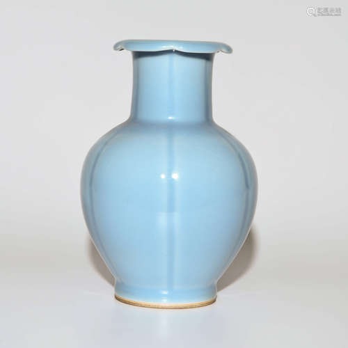 A Chinese Azure Glazed Porcelain Zun