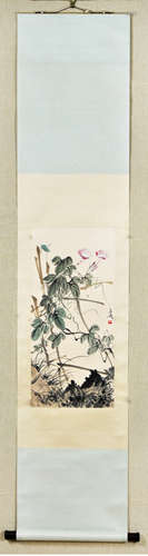 A Chinese Flower Painting, Wang Xuetao Mark