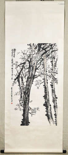 A Chinese Plum Blossom Painting, Wu Changshuo Mark