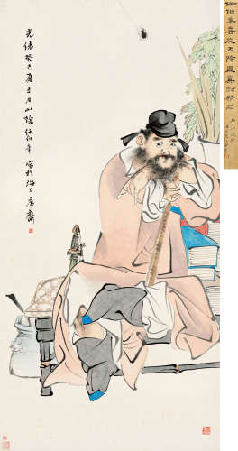 任伯年 癸巳（1893年）作 1840～1895  喜从天降  绘画 立轴  设色纸本