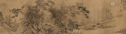 谢时臣  1487～1567  秋山图卷  绘画 手卷  水墨绢本