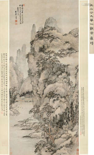 王翚 癸巳（1713年）作 1632～1717  太华仙观图  绘画 立轴  设色纸本