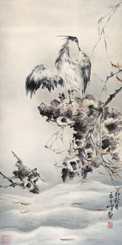 高奇峰 丁卯（1927） 年作 1889～1933  水禽图  绘画 立轴  设色纸本