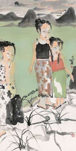 刘庆和  b.1961  人物  绘画 镜心  设色纸本
