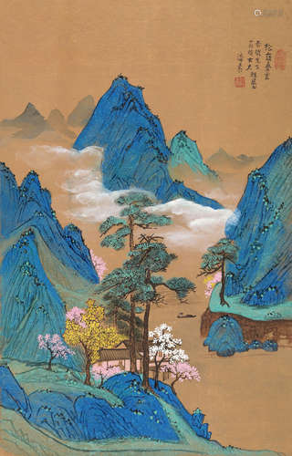 潘素  1915～1992  松岭叠云  绘画 镜心  设色纸本