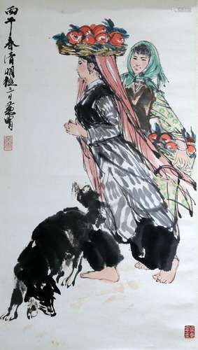 Chinese Huang Zhou'S Painting