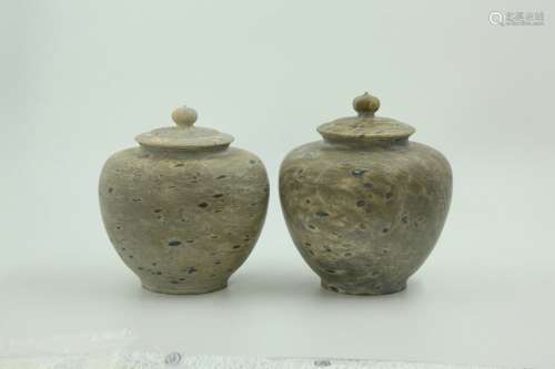 Chinese Set Of Malachite Cover Jar